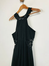 Load image into Gallery viewer, Pinko Women&#39;s Halter Neck Pleated Evening Dress | UK12 | Black
