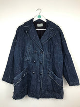 Load image into Gallery viewer, Current/Elliott Womens Denim Pea Coat | UK14 | Blue
