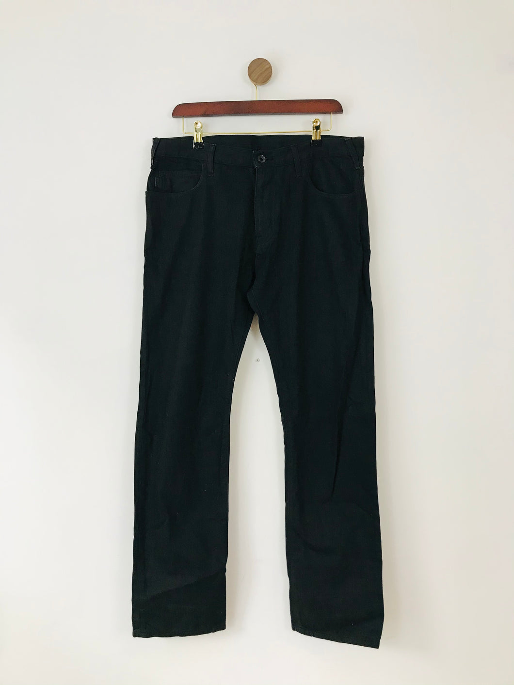 Armani Jeans Men’s Straight Leg Jeans | J45 34 | Black
