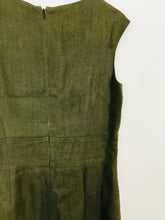 Load image into Gallery viewer, Hobbs Women’s Linen Pinafore Midi Dress | UK10 | Green
