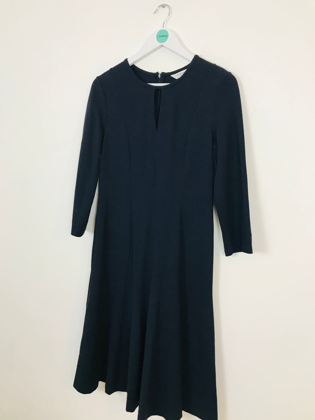 L.K.Bennet Womens Fitted Aline Midi Dress | UK 10 | Navy