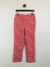 Load image into Gallery viewer, Boden Women&#39;s Cotton Floral Casual Trousers | UK10 | Red
