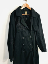 Load image into Gallery viewer, Biba Women&#39;s Cotton Floral Trench Coat NWT | UK18 | Black
