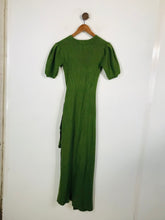 Load image into Gallery viewer, Never Fully Dressed Women&#39;s Knit Wrap Maxi Dress | UK12 | Green
