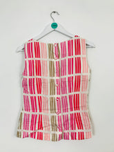 Load image into Gallery viewer, Boden Women’s Stipe Sleeveless Blouse Top NWT | UK8 | Pink
