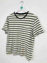 Load image into Gallery viewer, Ralph Lauren Womens Stripe T-shirt | UK10 | Black and cream
