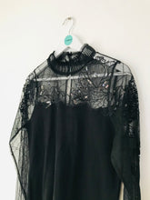 Load image into Gallery viewer, Coast Women’s Mesh Blouse NWT | UK16 | Black
