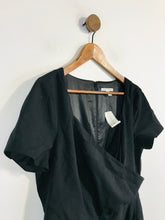 Load image into Gallery viewer, Banana Republic Women&#39;s Wool Smart A-Line Dress | UK14 | Black
