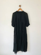 Load image into Gallery viewer, Zara Women’s Smock Puff Sleeve Dress | L UK14 | Black
