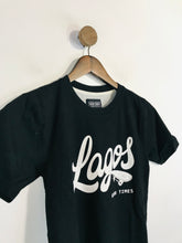 Load image into Gallery viewer, Lagos Skate Shop Men&#39;s Graphic Logo Print T-Shirt | S | Black
