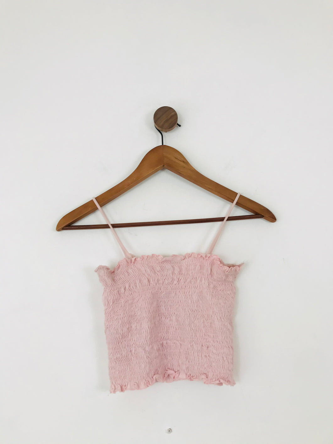 Urban Outfitters Women’s Ruched Crop Tank Top | M UK10 | Pink