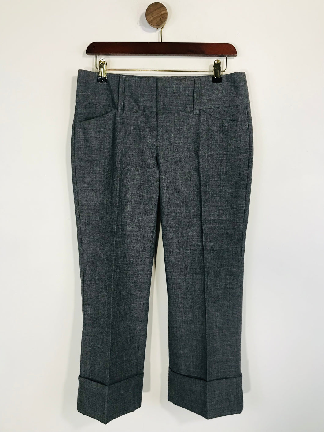 Express Women's Crop Editor Smart Trousers | US4 UK8 | Grey