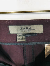 Load image into Gallery viewer, Zara Women&#39;s High Waist Smart Smart Trousers | UK10 | Brown
