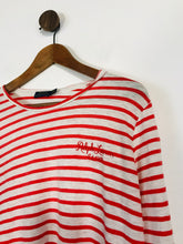 Load image into Gallery viewer, Polo Ralph Lauren Women&#39;s Long Sleeve Striped T-Shirt | L UK14 | White
