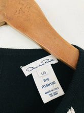 Load image into Gallery viewer, Oscar de la Renta Women&#39;s Wool Lace Jumper | L UK14 | Black
