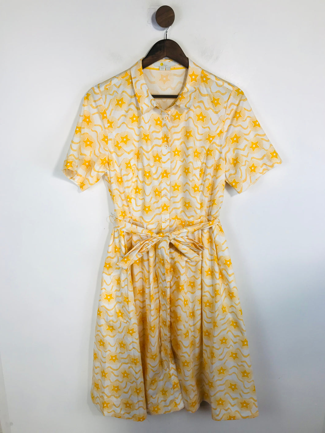 Boden Women's Pleated A-Line Dress | UK14 | Yellow