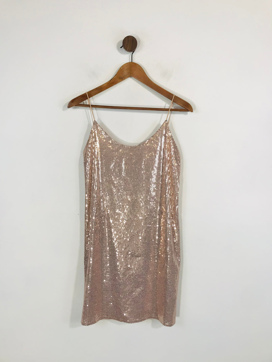 Zara Women's Sequin Tank Top | M UK10-12 | Pink