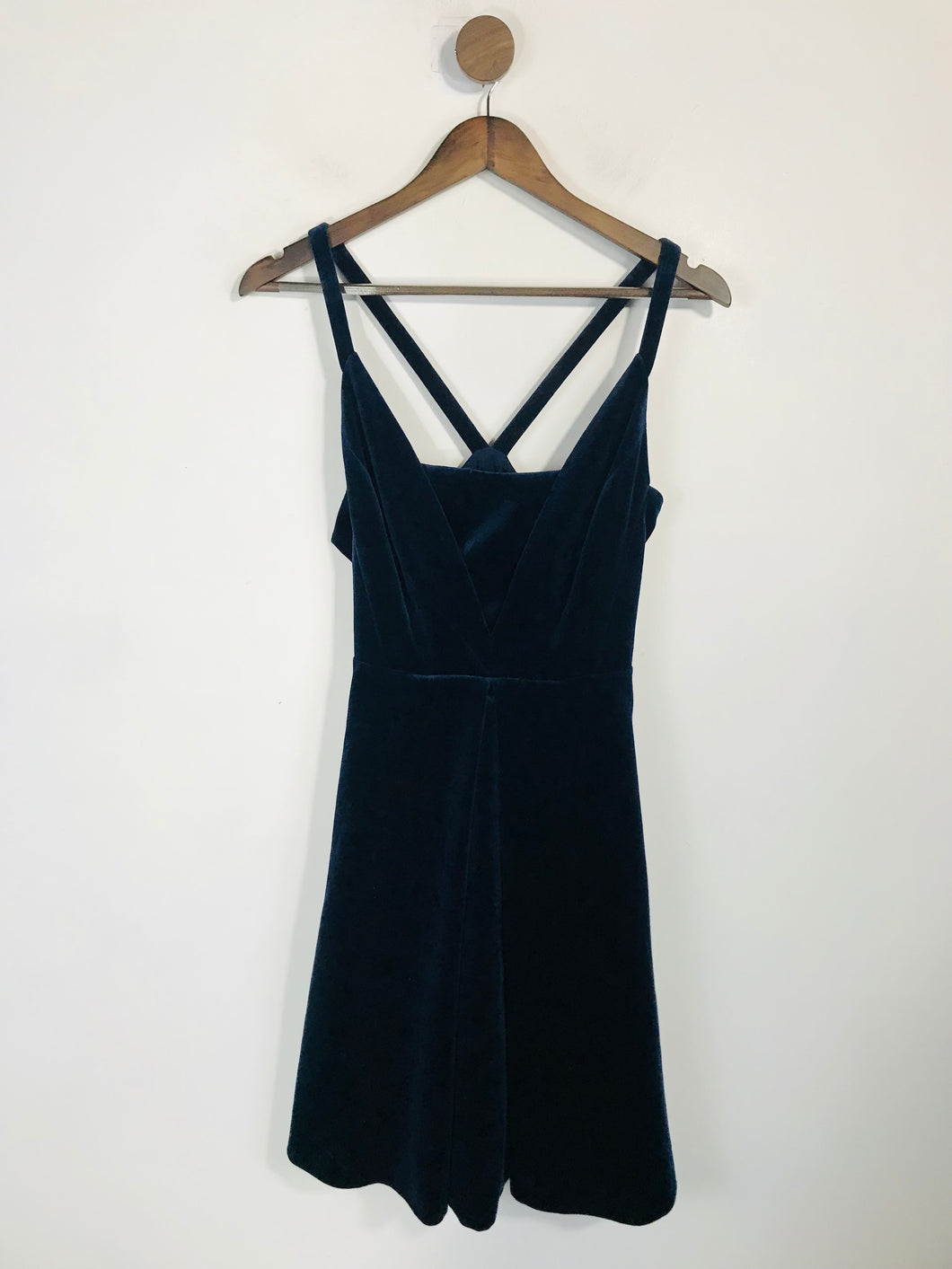 Whistles Women's Velvet Smart A-Line Dress | UK10 | Blue