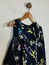 Load image into Gallery viewer, Karen Millen Women&#39;s Floral Ruffle Blouse | UK10 | Blue
