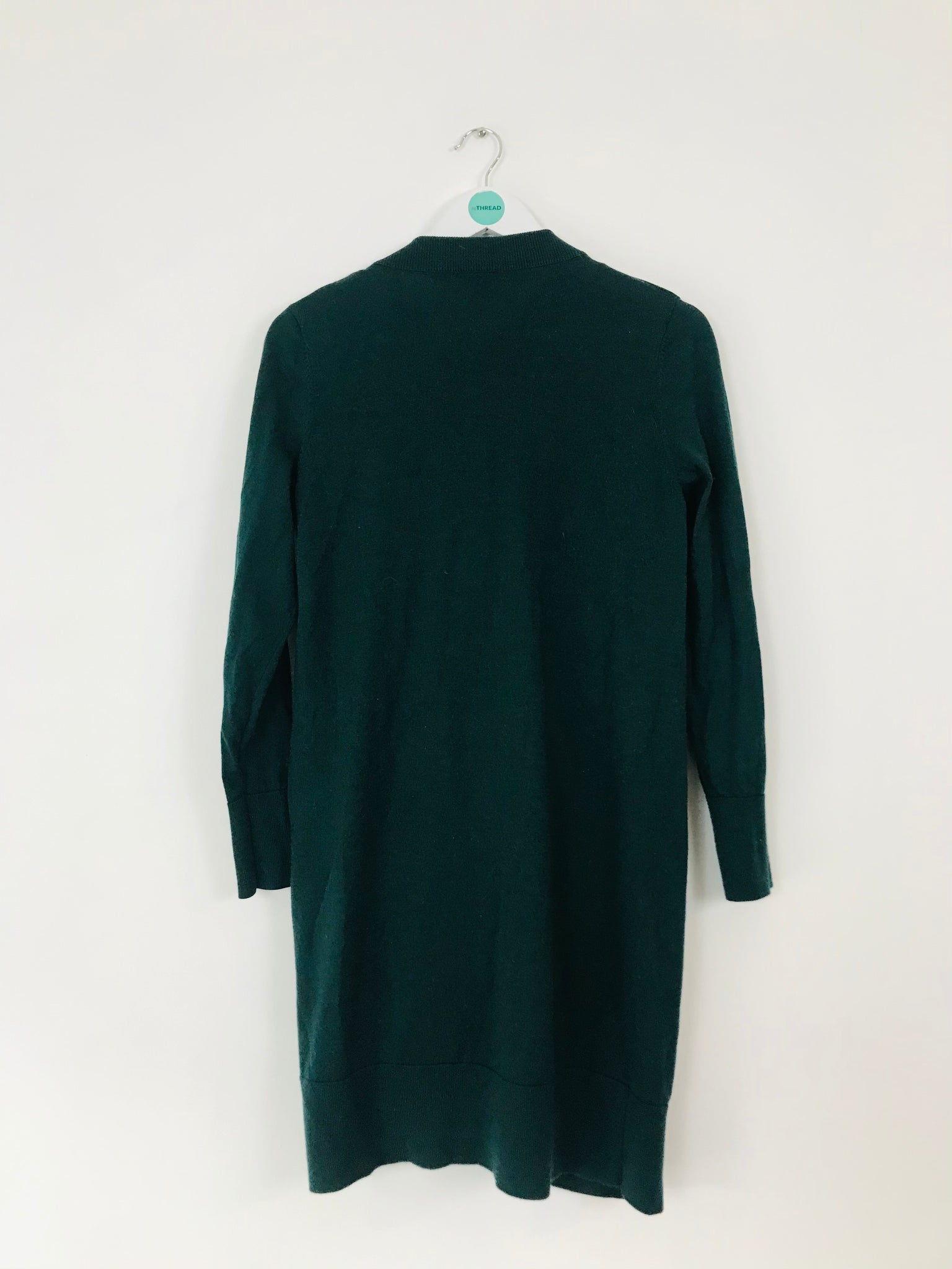 COS Women's Wool Cowl Neck Sweater Dress | S UK8 | Green ReThread COS Women's Wool Cowl Neck Sweater Dress | S UK8 | Green ReThread