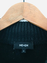 Load image into Gallery viewer, ME+EM Women&#39;s Merino Wool Roll Neck Jumper | M UK10-12 | Black

