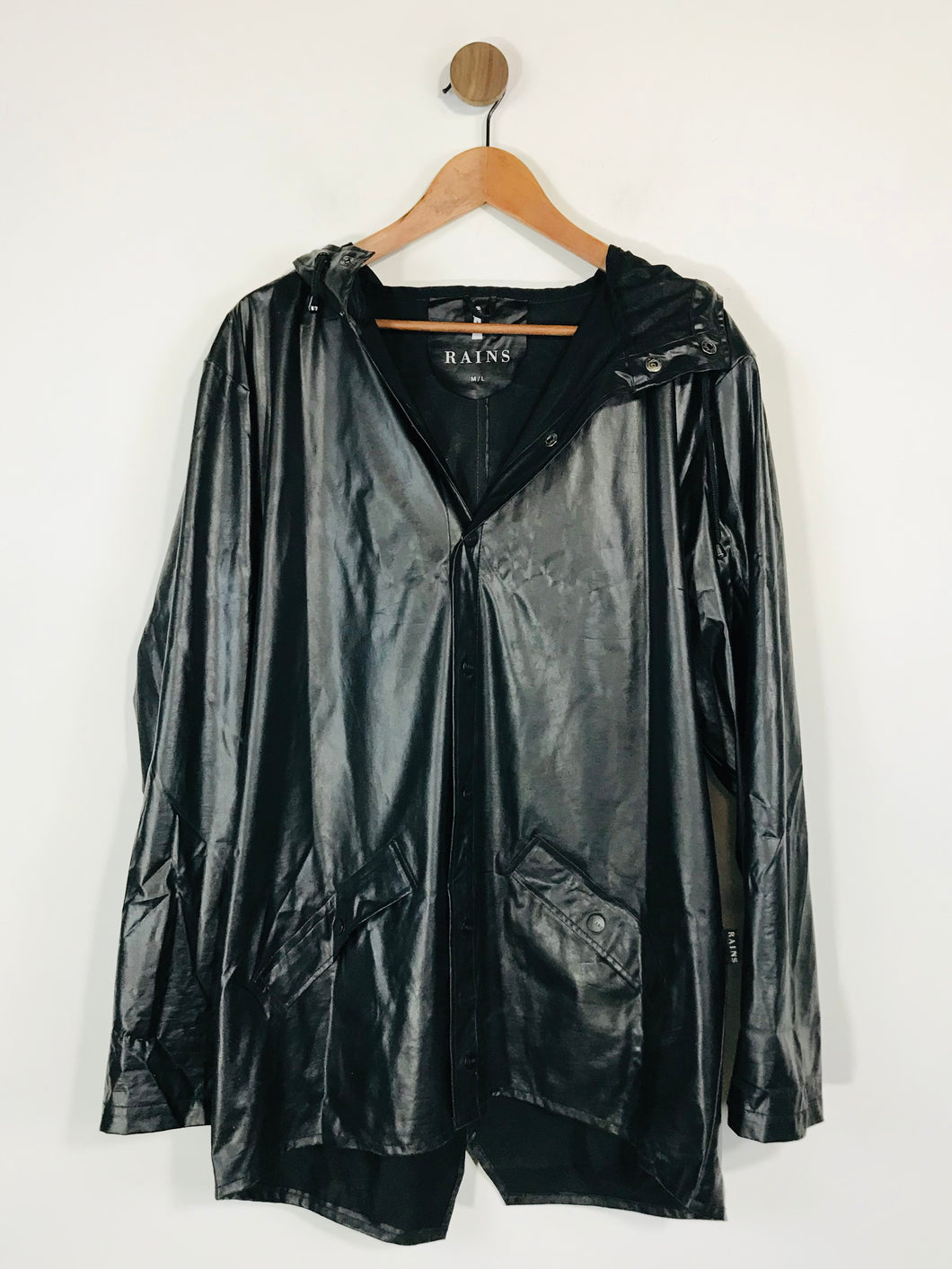 Rains Women's Raincoat Jacket | M/L UK14 | Black