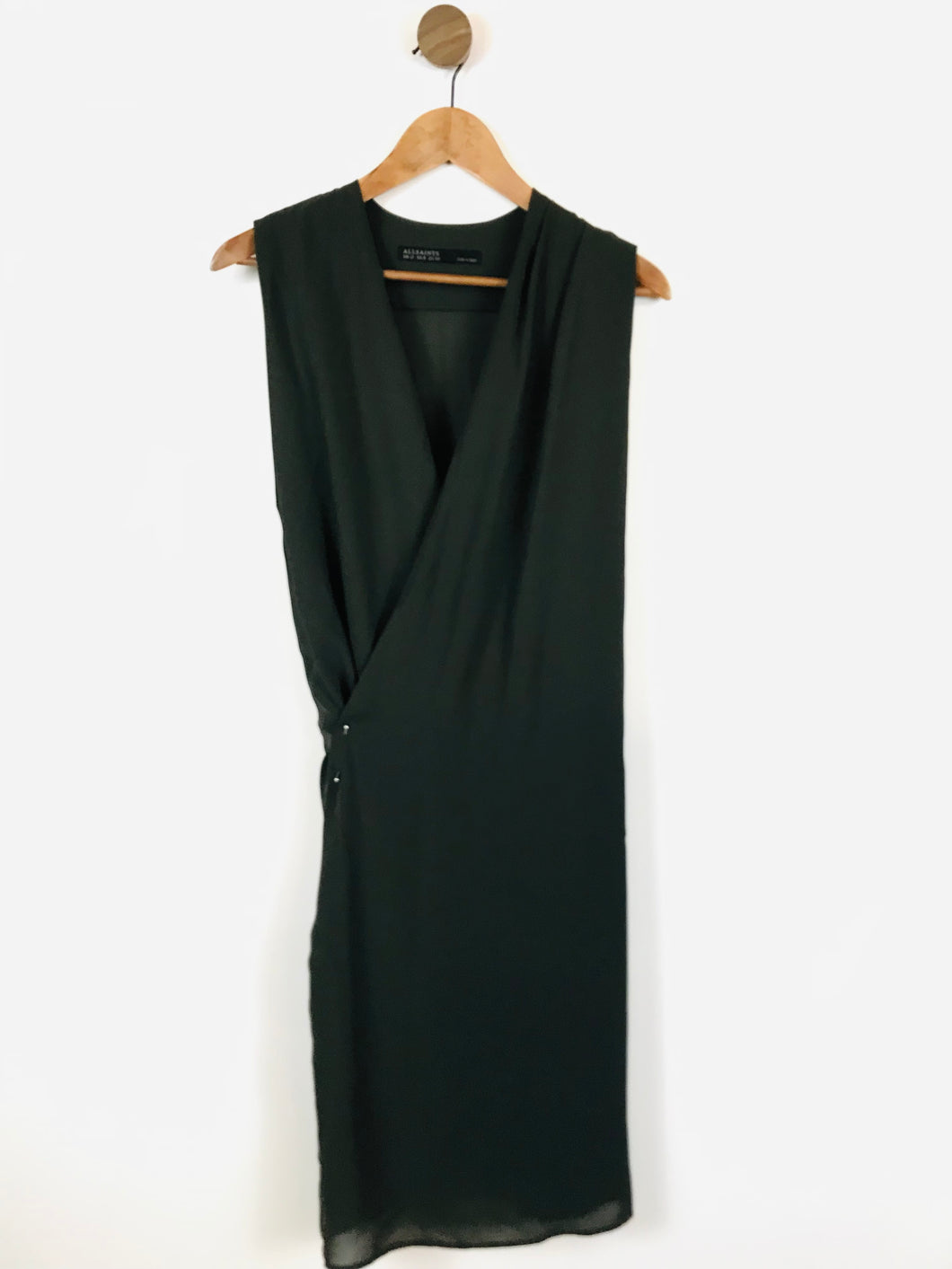 Allsaints Women's V-Neck Sleeveless Wrap Dress | UK12 | Green