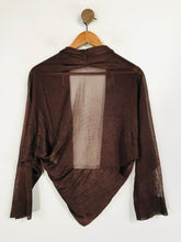Load image into Gallery viewer, Phase Eight Women&#39;s Crop Bolero Mesh Cardigan NWT | L UK14 | Brown
