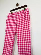 Load image into Gallery viewer, Boden Women&#39;s Cotton Gingham Chino Trousers | UK12 | Pink
