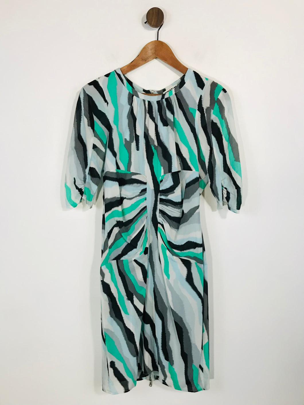 Whistles Women's Silk Ruched Sheath Dress | UK12 | Multicoloured