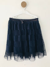 Load image into Gallery viewer, Mango Kid&#39;s Pleated Tulle Tutu A-Line Skirt | L | Blue
