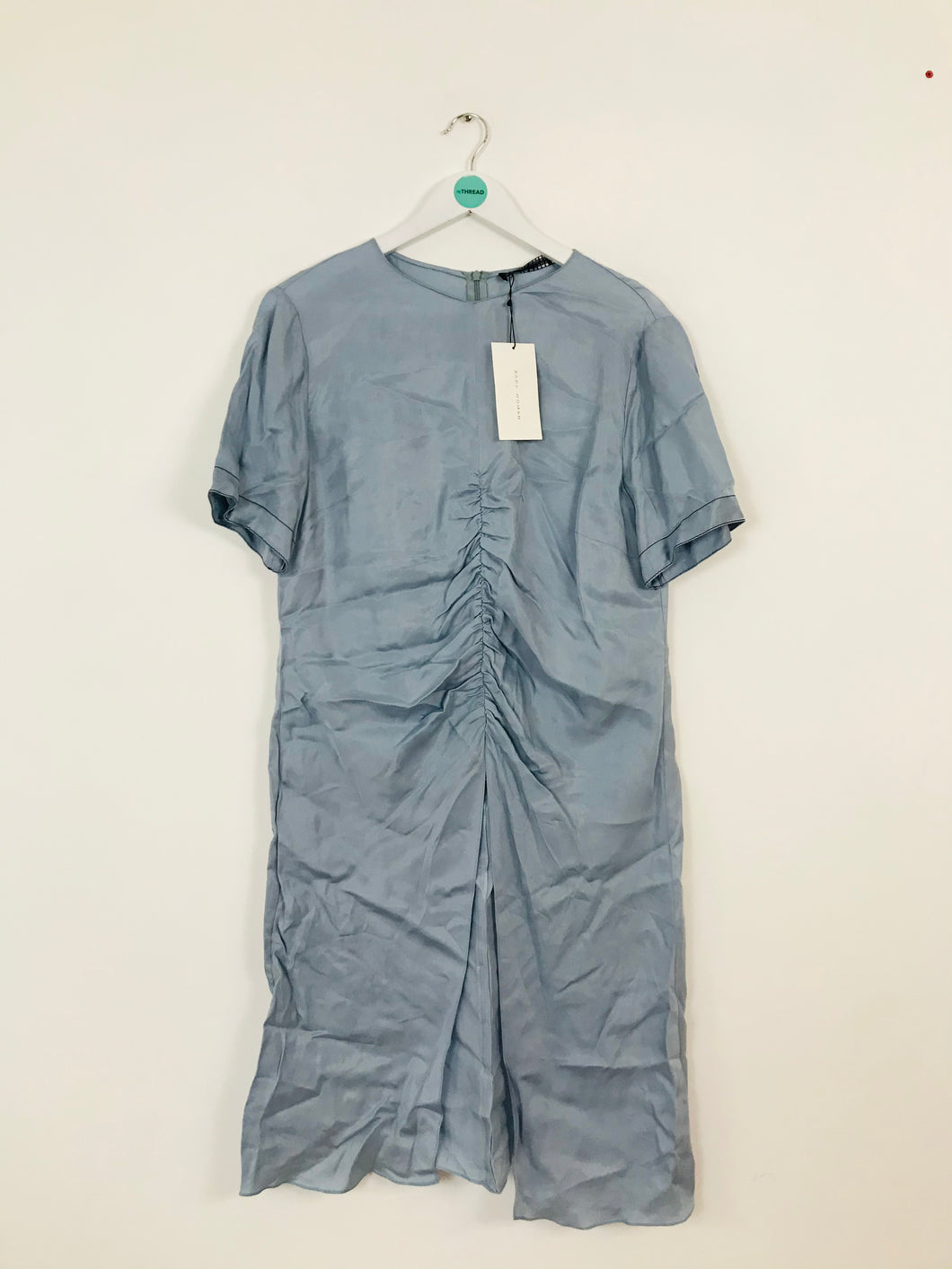 Zara Women’s Rouch Slit Shift Dress NWT | L | Blue