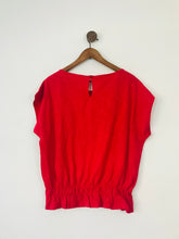 Load image into Gallery viewer, Lost Stock Women’s Ruched Waist Blouse | S UK8 | Red
