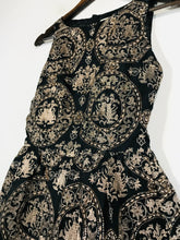 Load image into Gallery viewer, Alice &amp; Olivia Women&#39;s Embroidered Sequin A-Line Dress | 4 | Black
