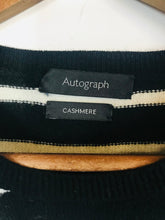 Load image into Gallery viewer, Autograph Women&#39;s Cashmere Striped Jumper | UK8 | Black
