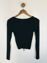 Load image into Gallery viewer, Urban Outfitters Women&#39;s Long Sleeve Cut out T-Shirt | S UK8 | Black
