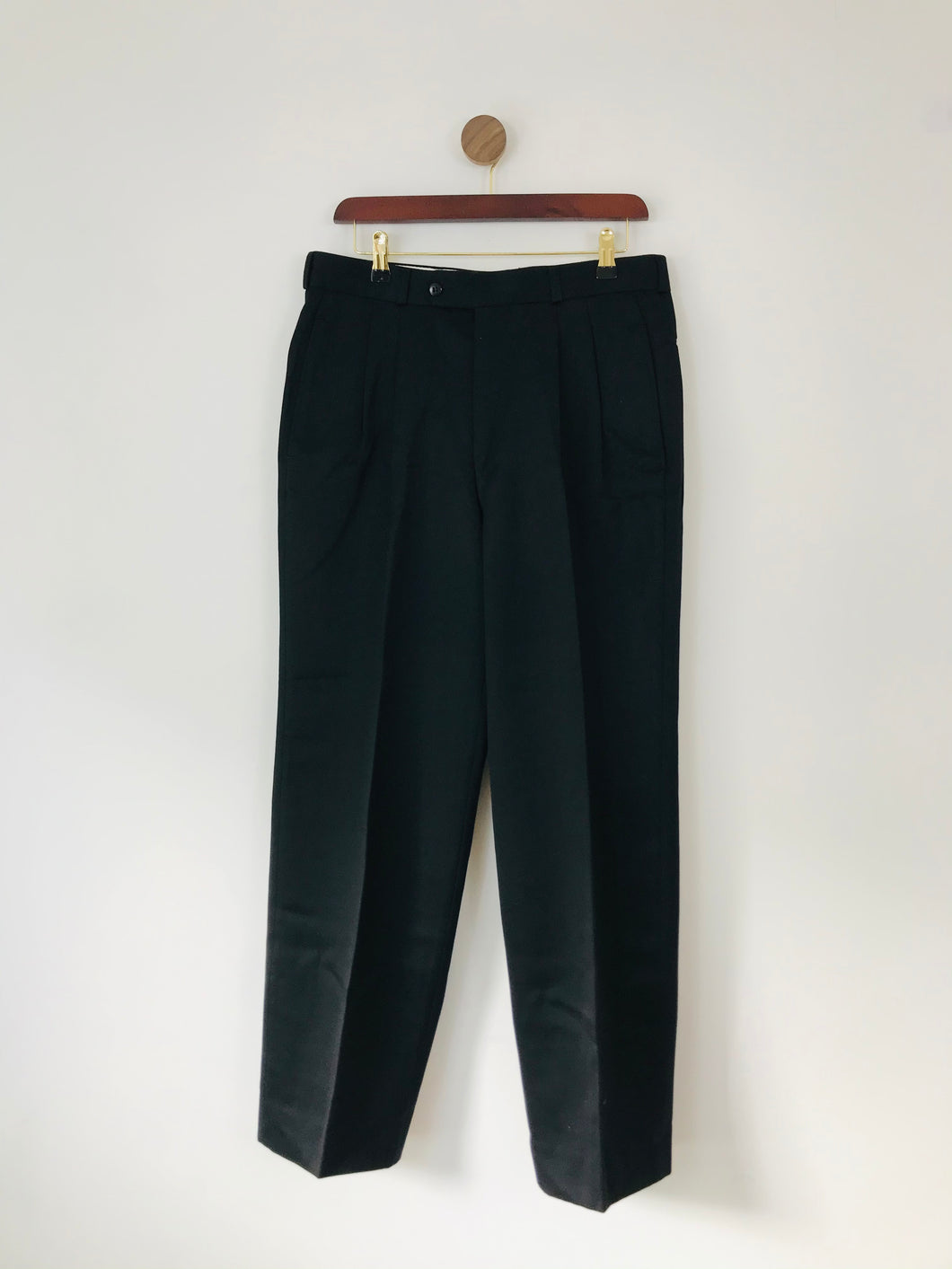 Hugo Boss Men’s Wool Suit Trousers | 4 W32 L30 | Black
