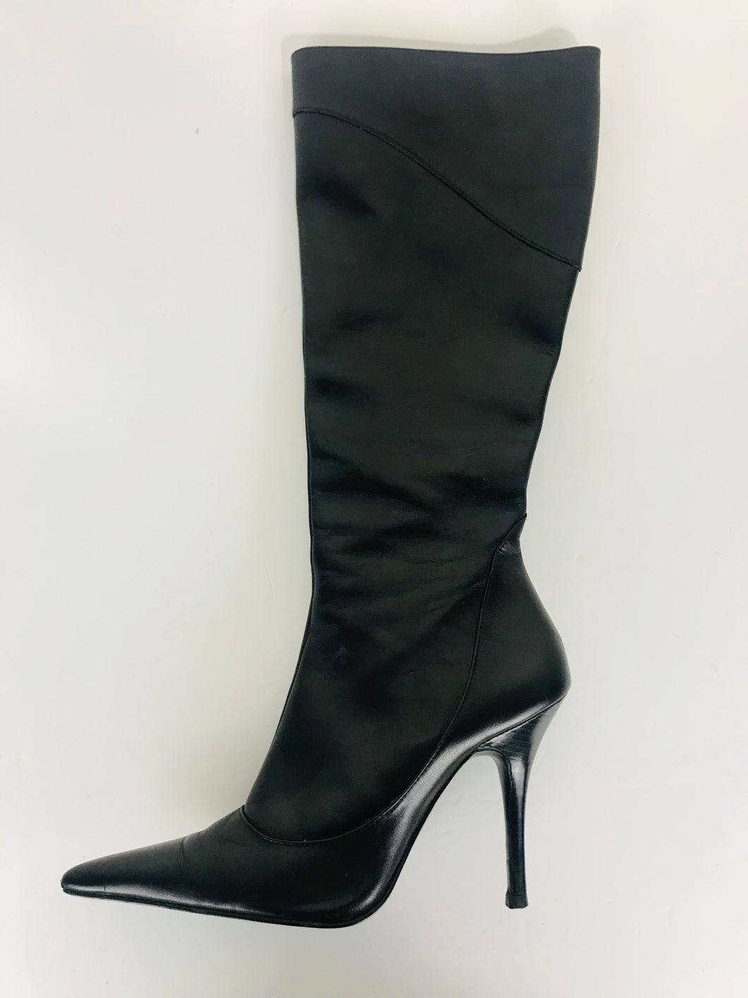 Zara Women's Leather Heeled Boots | EU36 UK3 | Black