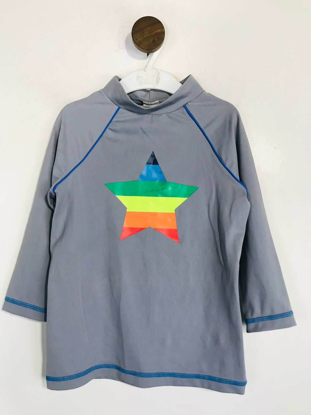 Boden Kid's Long Sleeve Swimming Sports Top | 6-7 Years | Grey