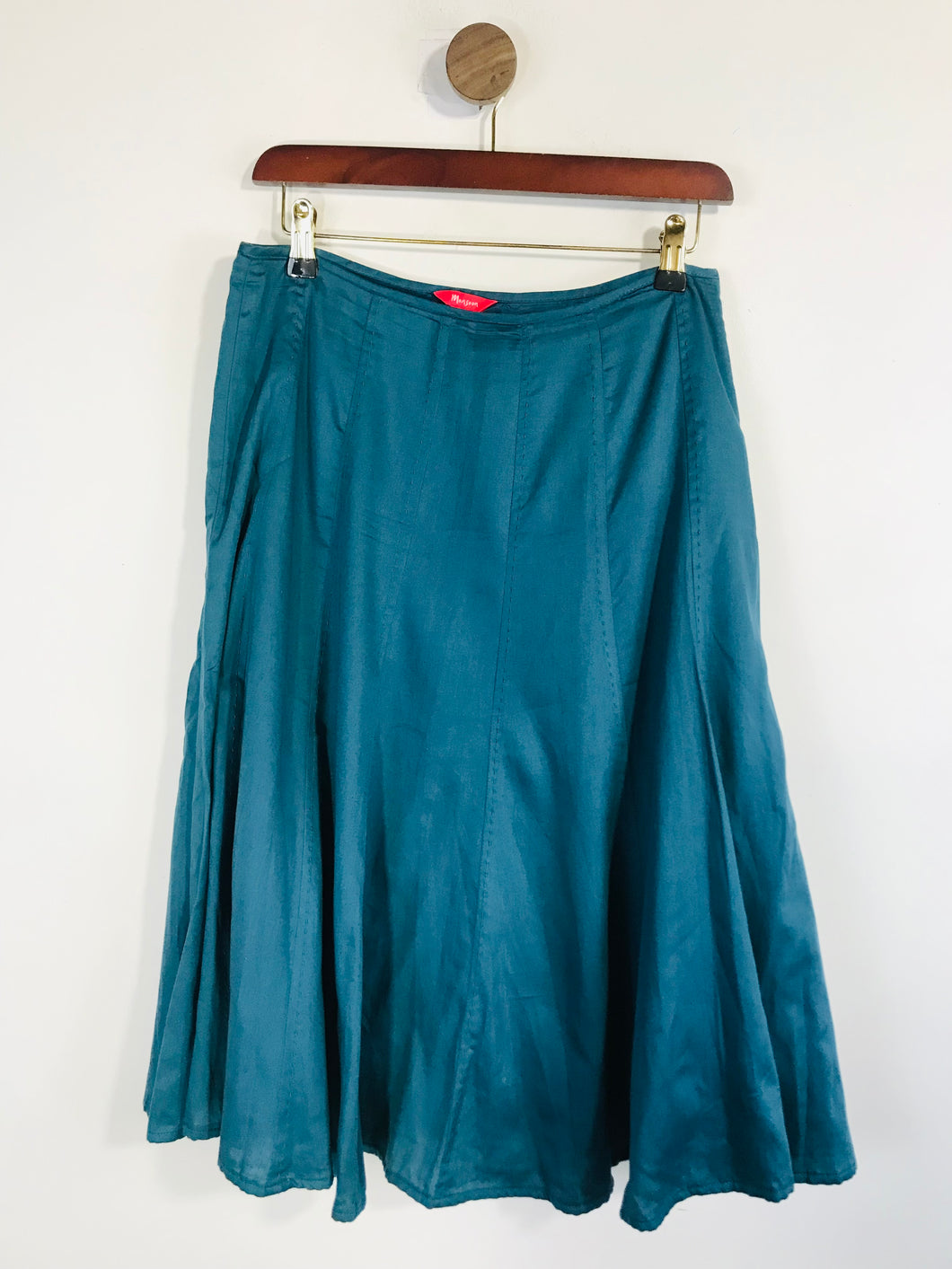 Monsoon Women's A-Line Midi Skirt | UK10 | Blue