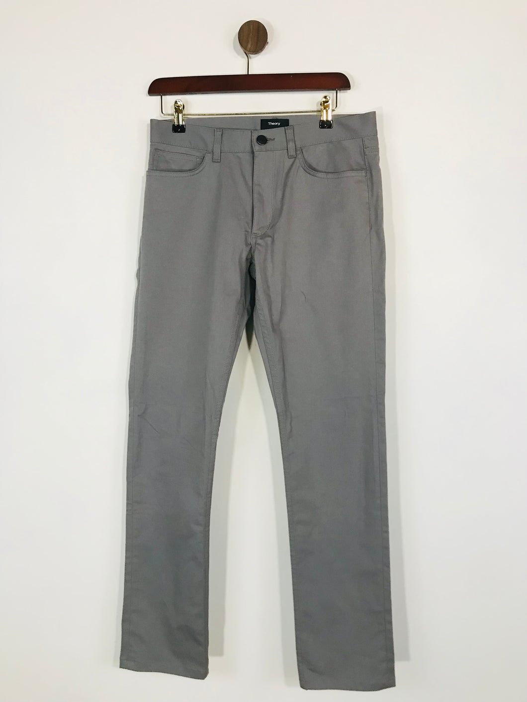 Theory Men's Cotton Casual Trousers | 29 | Grey