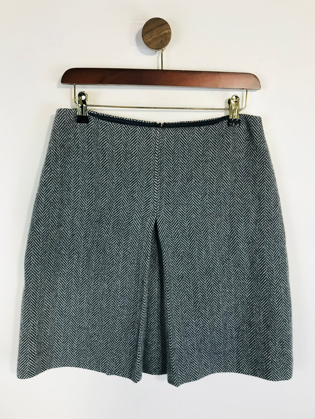 Jigsaw Women's Wool Chevron Pencil Skirt | UK10 | Grey