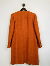 Load image into Gallery viewer, Louis Feraud Women&#39;s Mohair Overcoat Coat | UK12 | Orange

