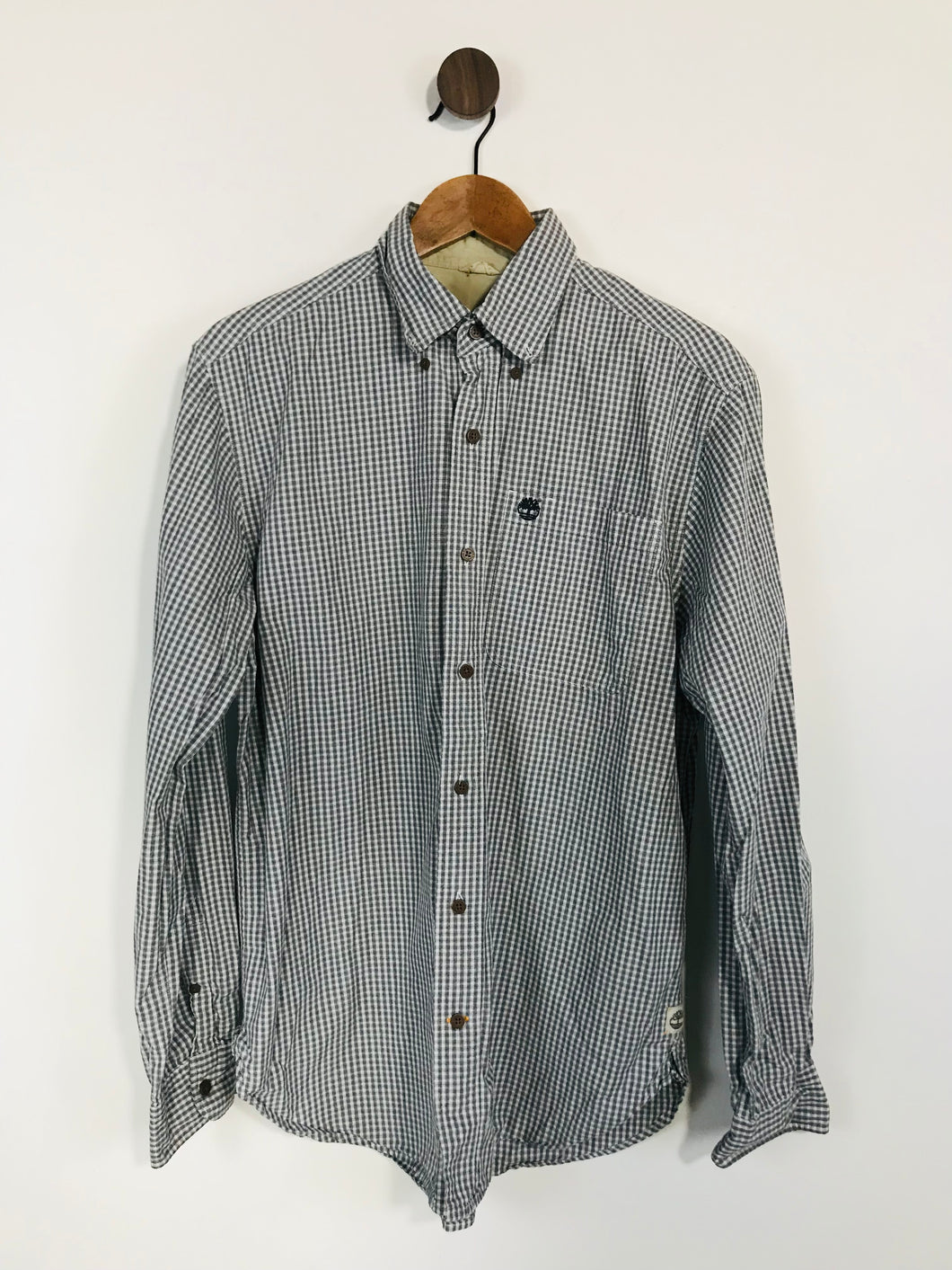 Timberland  Men's Check Button-Up Shirt | M | Blue