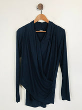 Load image into Gallery viewer, ME+EM Women&#39;s Long Sleeve Wrap Blouse | UK6 | Blue
