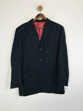 Load image into Gallery viewer, Blazer Men&#39;s Striped Smart Blazer Jacket | 42 R | Black
