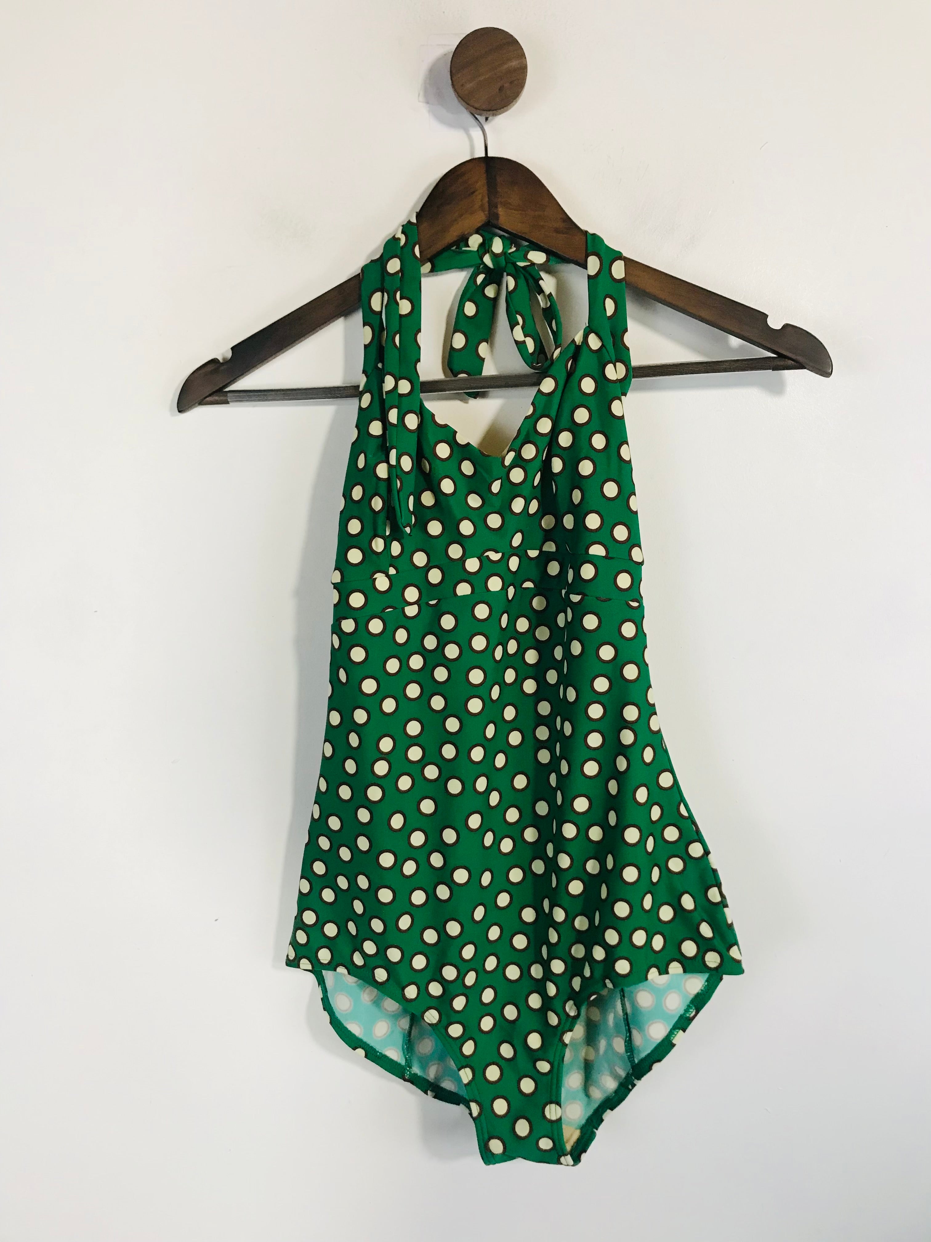 Toast Women s Polka Dot One Piece Swimming Costume Sports Top UK10 Green