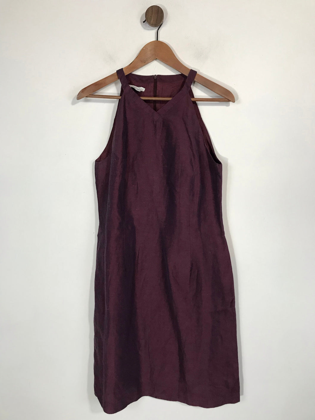 Caractere Women's High Neck Vintage Sheath Dress | UK16 | Purple