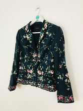 Load image into Gallery viewer, East Women’s Floral Embroidered Blazer | UK10 | Navy Blue
