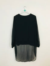 Load image into Gallery viewer, Zara Women’s Oversized V-Neck Blouse | L UK14 | Black
